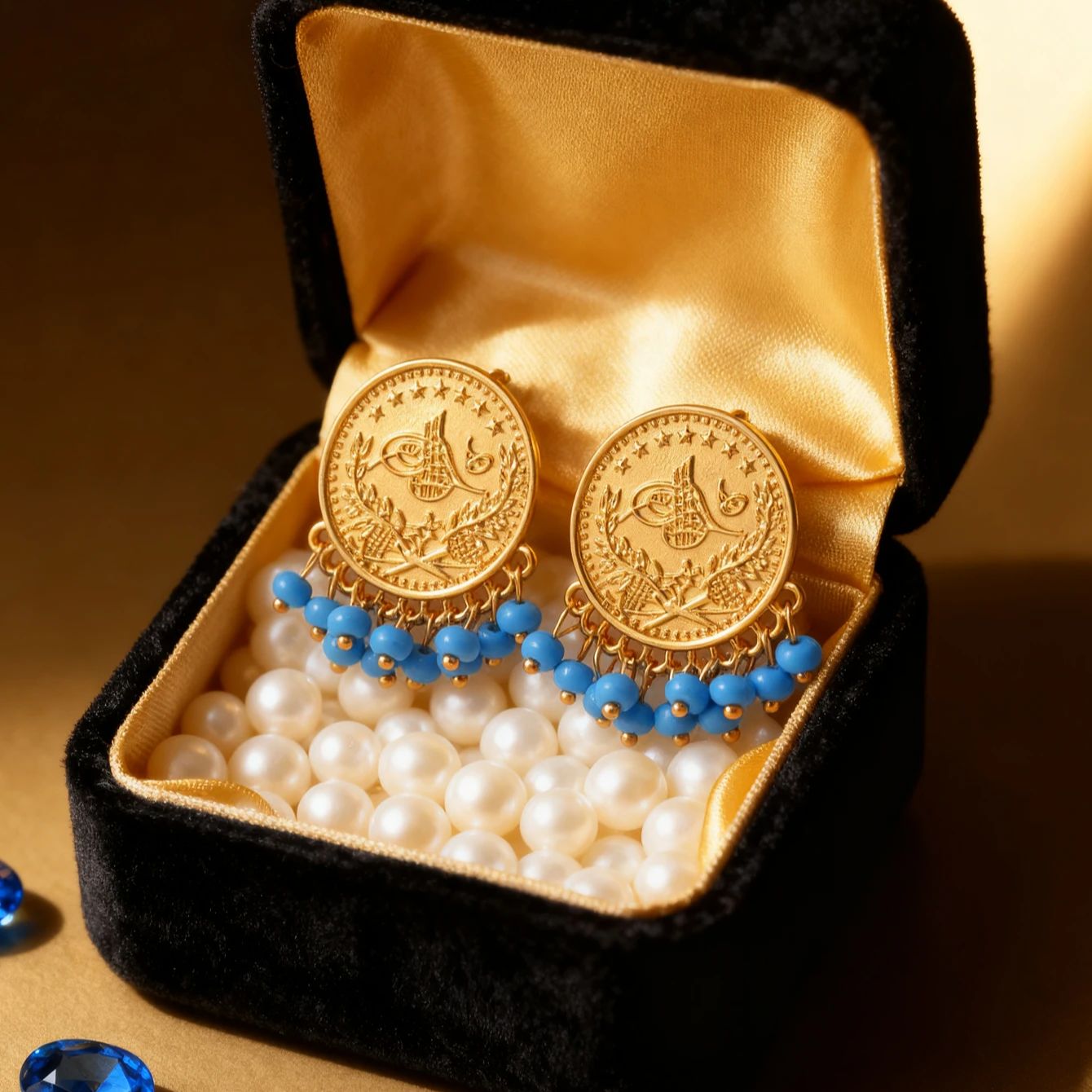 Pendiente de moneda turca chap - Ethnic Fashion Co In reseña y precio